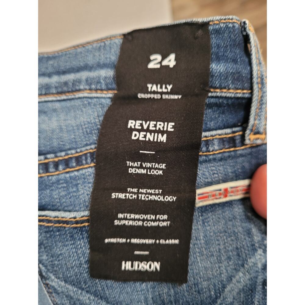 Hudson Women's Tally Cropped Skinny Jeans size 24 Reverie Denim NEW - Picture 6 of 6